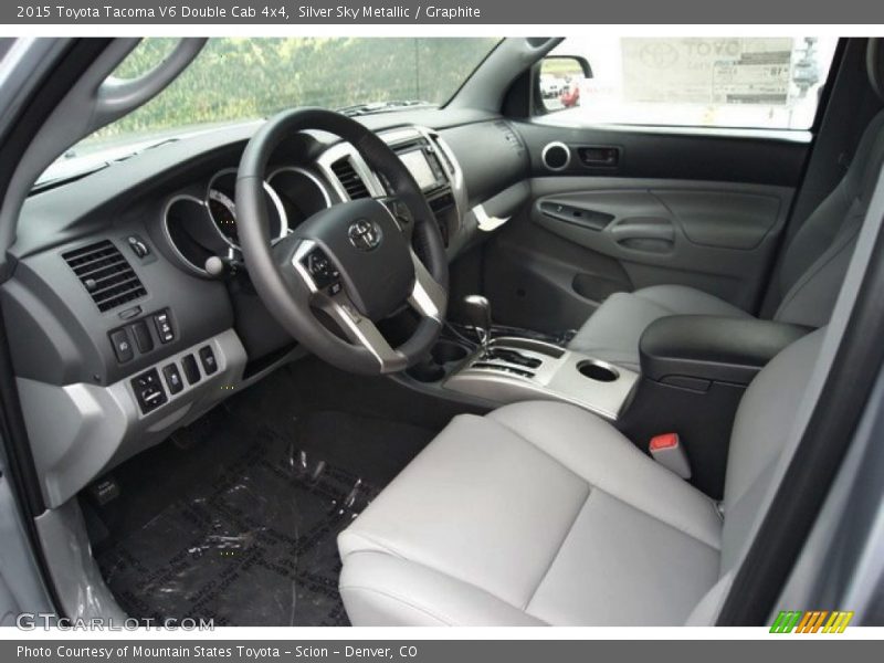 Silver Sky Metallic / Graphite 2015 Toyota Tacoma V6 Double Cab 4x4
