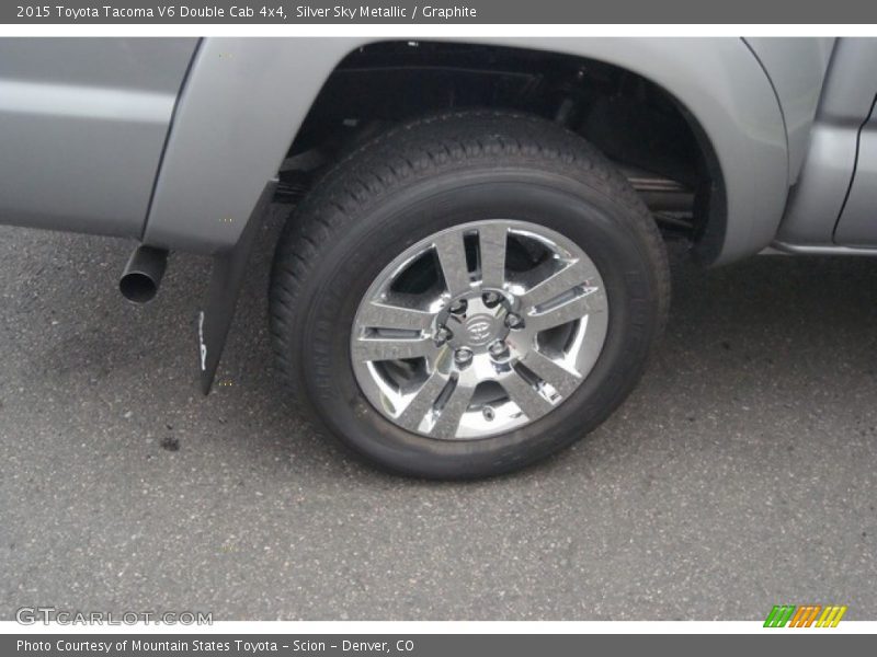 Silver Sky Metallic / Graphite 2015 Toyota Tacoma V6 Double Cab 4x4