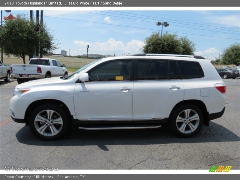 Blizzard White Pearl / Sand Beige 2013 Toyota Highlander Limited