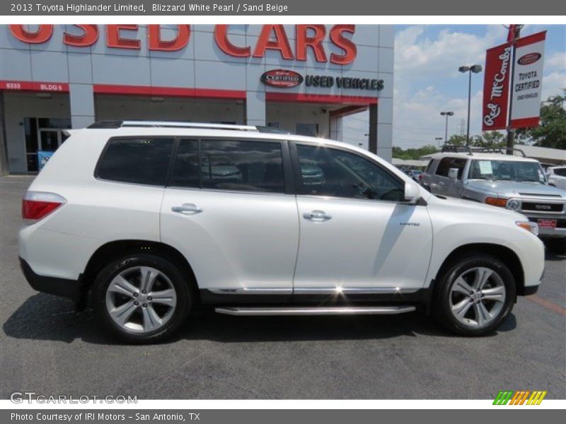 Blizzard White Pearl / Sand Beige 2013 Toyota Highlander Limited