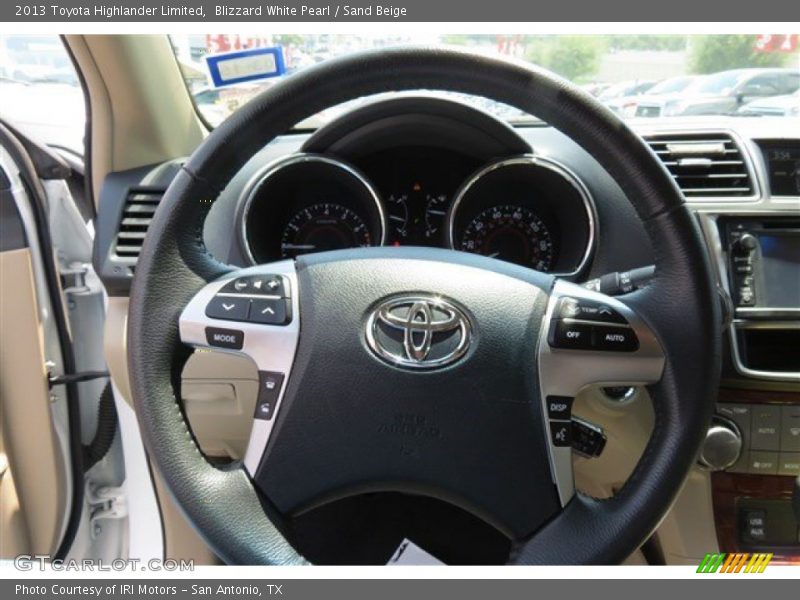 Blizzard White Pearl / Sand Beige 2013 Toyota Highlander Limited
