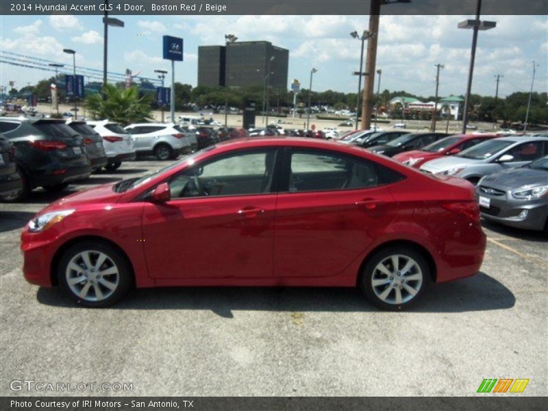 Boston Red / Beige 2014 Hyundai Accent GLS 4 Door