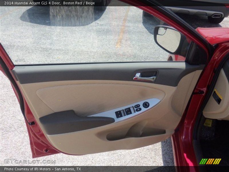 Boston Red / Beige 2014 Hyundai Accent GLS 4 Door