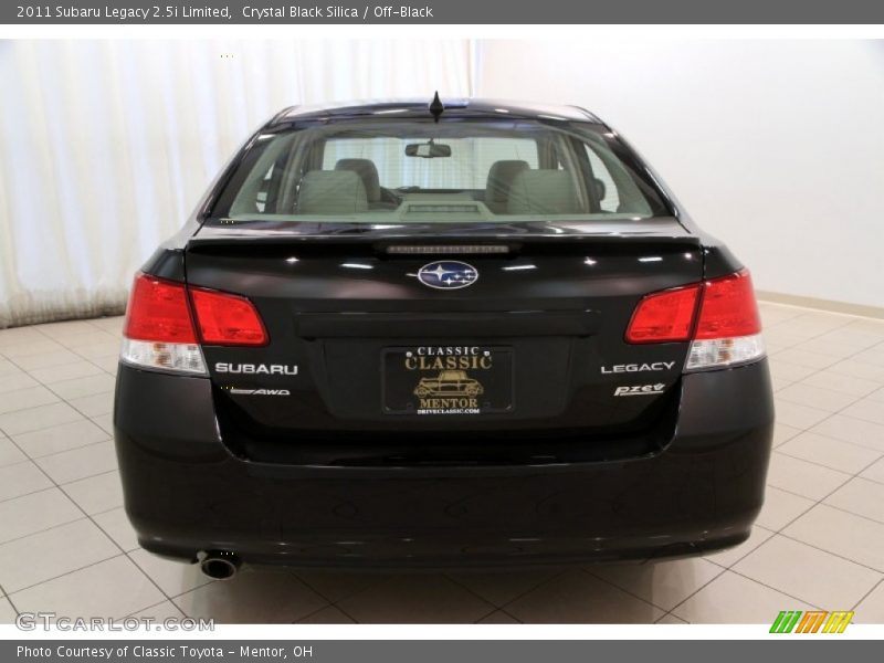 Crystal Black Silica / Off-Black 2011 Subaru Legacy 2.5i Limited