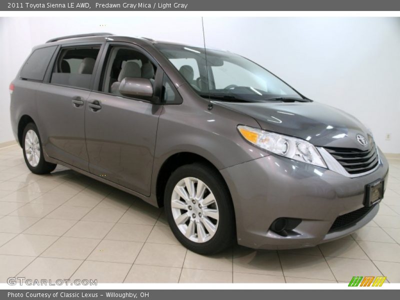 Predawn Gray Mica / Light Gray 2011 Toyota Sienna LE AWD