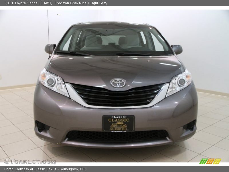 Predawn Gray Mica / Light Gray 2011 Toyota Sienna LE AWD