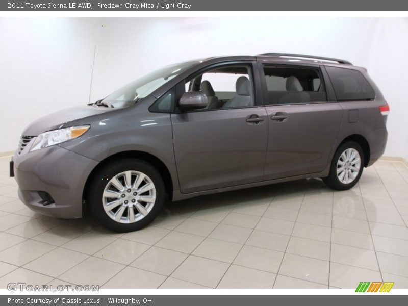 Predawn Gray Mica / Light Gray 2011 Toyota Sienna LE AWD