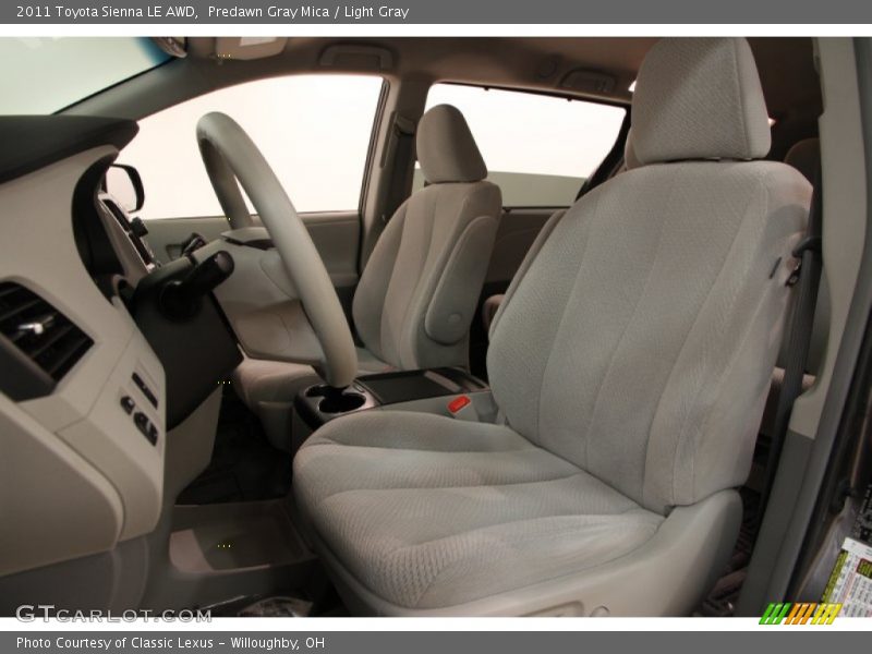 Predawn Gray Mica / Light Gray 2011 Toyota Sienna LE AWD