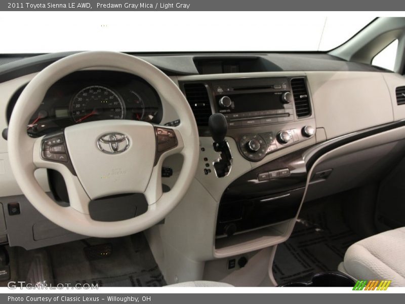 Predawn Gray Mica / Light Gray 2011 Toyota Sienna LE AWD