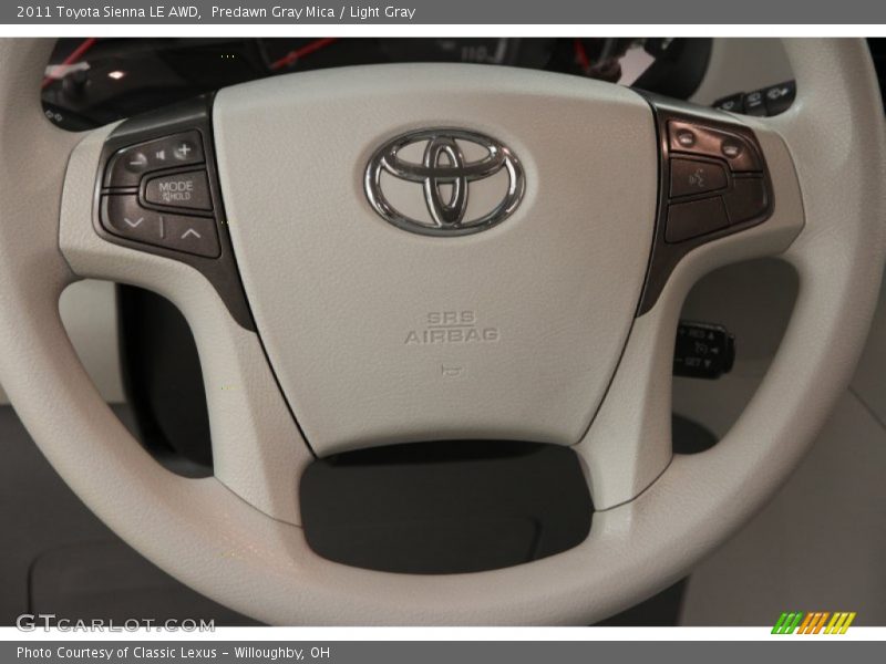 Predawn Gray Mica / Light Gray 2011 Toyota Sienna LE AWD