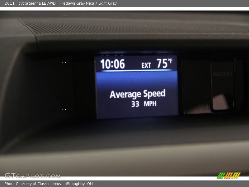 Predawn Gray Mica / Light Gray 2011 Toyota Sienna LE AWD