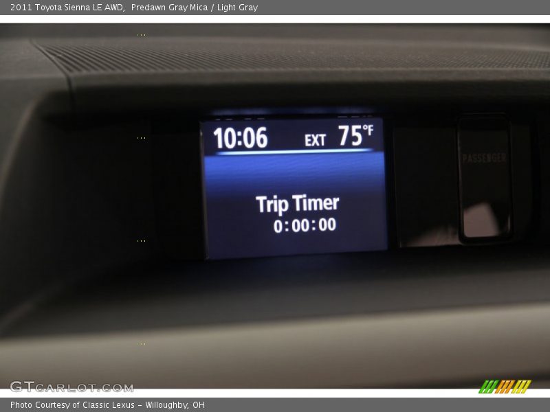 Predawn Gray Mica / Light Gray 2011 Toyota Sienna LE AWD