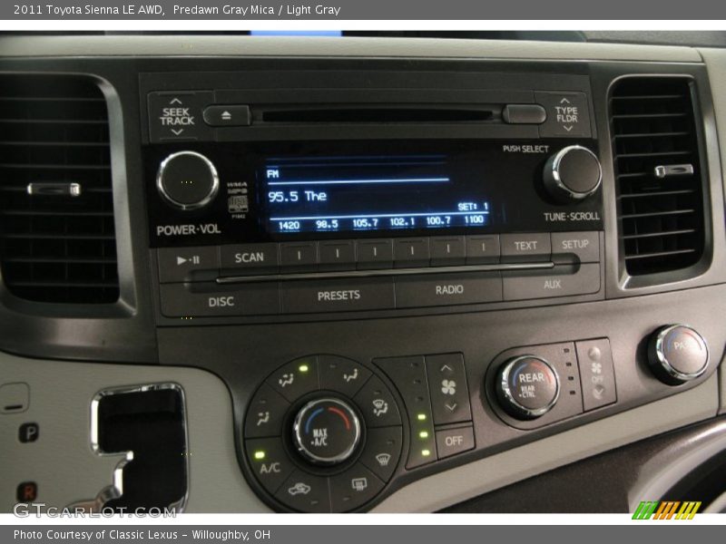 Predawn Gray Mica / Light Gray 2011 Toyota Sienna LE AWD