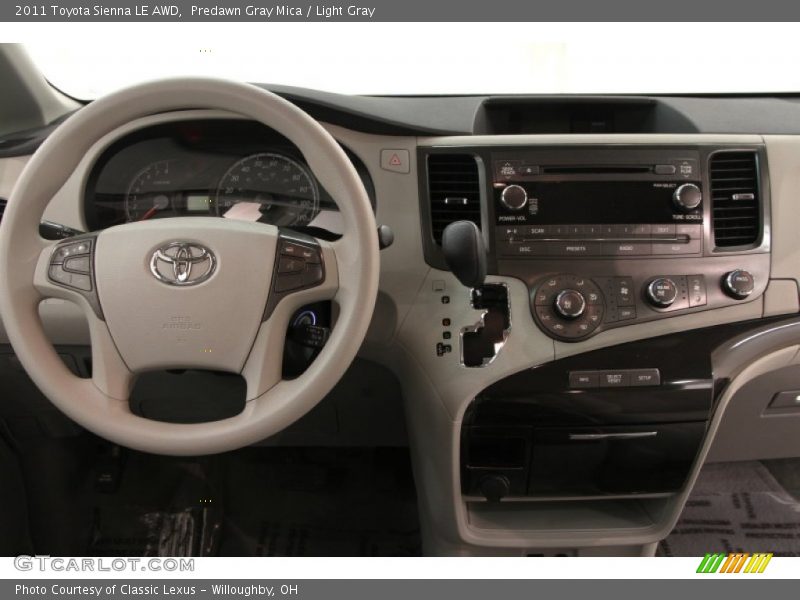 Predawn Gray Mica / Light Gray 2011 Toyota Sienna LE AWD