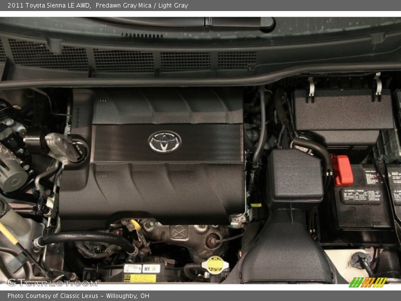 Predawn Gray Mica / Light Gray 2011 Toyota Sienna LE AWD