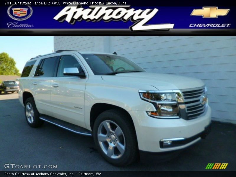 White Diamond Tricoat / Cocoa/Dune 2015 Chevrolet Tahoe LTZ 4WD