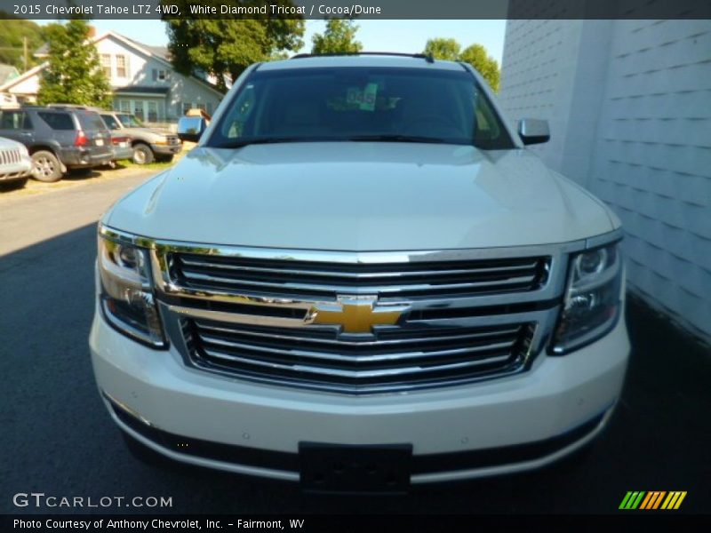 White Diamond Tricoat / Cocoa/Dune 2015 Chevrolet Tahoe LTZ 4WD