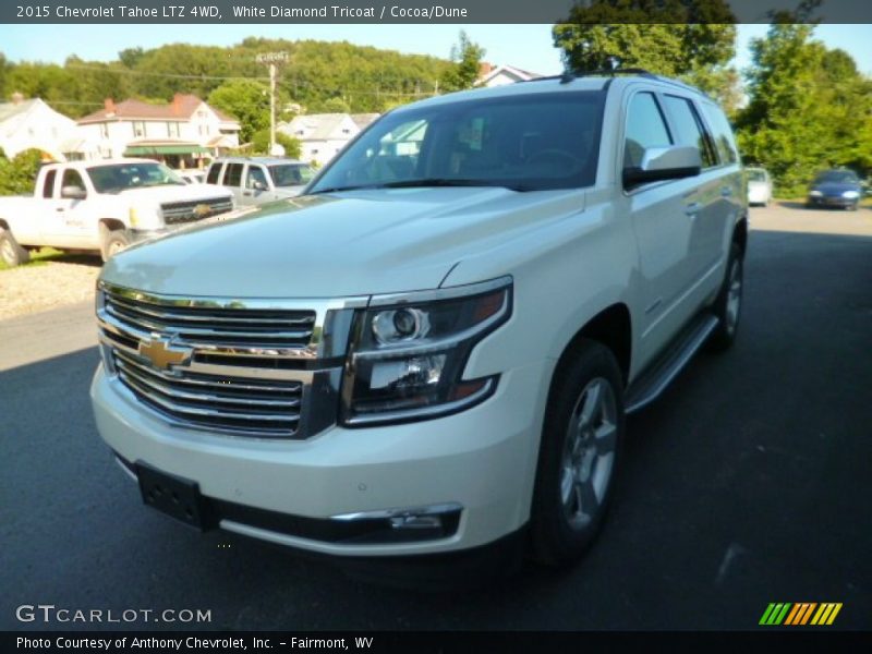 White Diamond Tricoat / Cocoa/Dune 2015 Chevrolet Tahoe LTZ 4WD