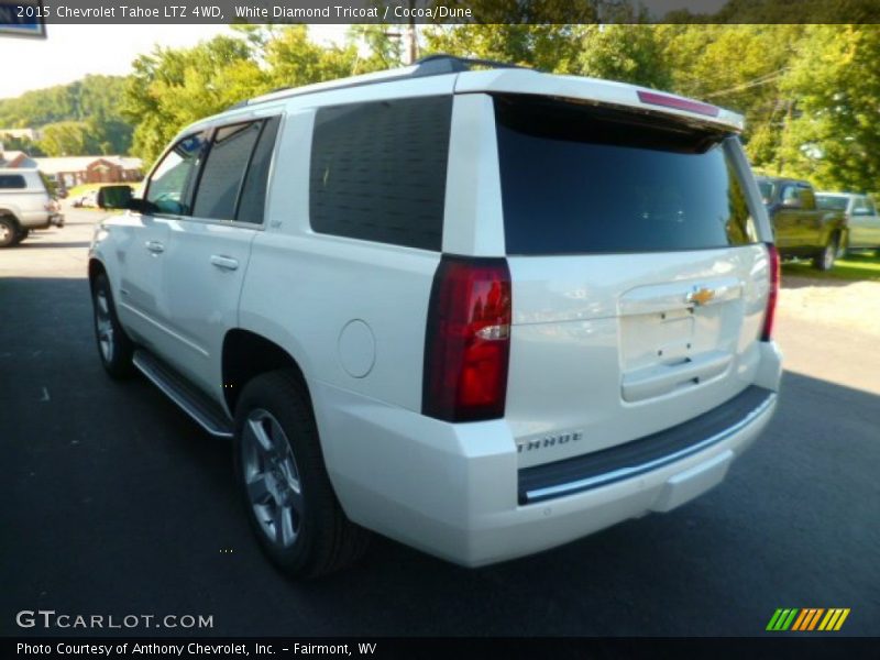 White Diamond Tricoat / Cocoa/Dune 2015 Chevrolet Tahoe LTZ 4WD