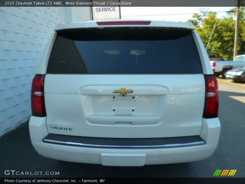 White Diamond Tricoat / Cocoa/Dune 2015 Chevrolet Tahoe LTZ 4WD