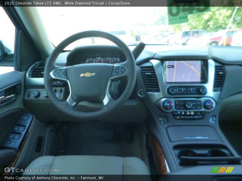 White Diamond Tricoat / Cocoa/Dune 2015 Chevrolet Tahoe LTZ 4WD