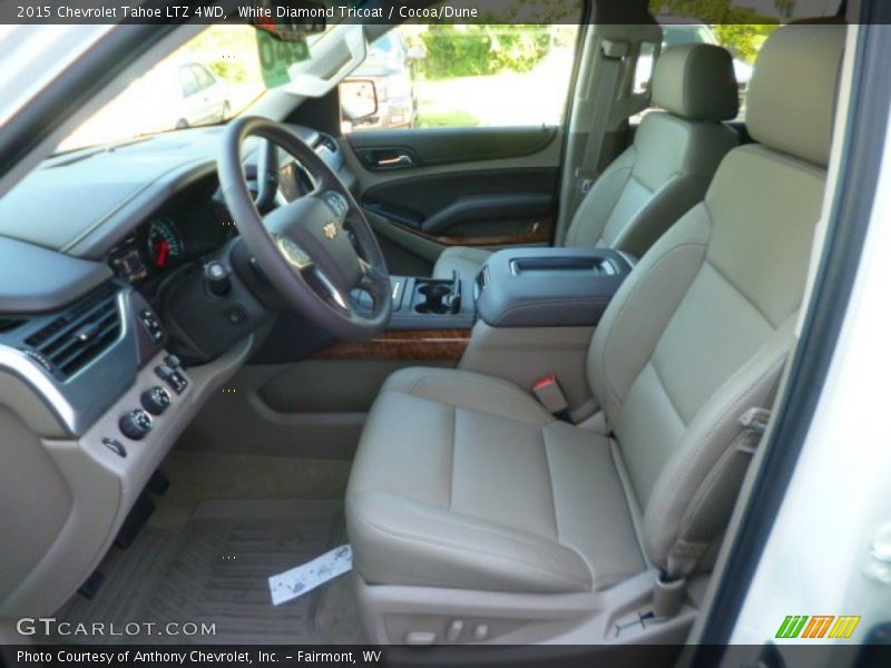 White Diamond Tricoat / Cocoa/Dune 2015 Chevrolet Tahoe LTZ 4WD