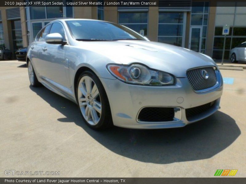 Liquid Silver Metallic / London Tan/Warm Charcoal 2010 Jaguar XF XFR Sport Sedan