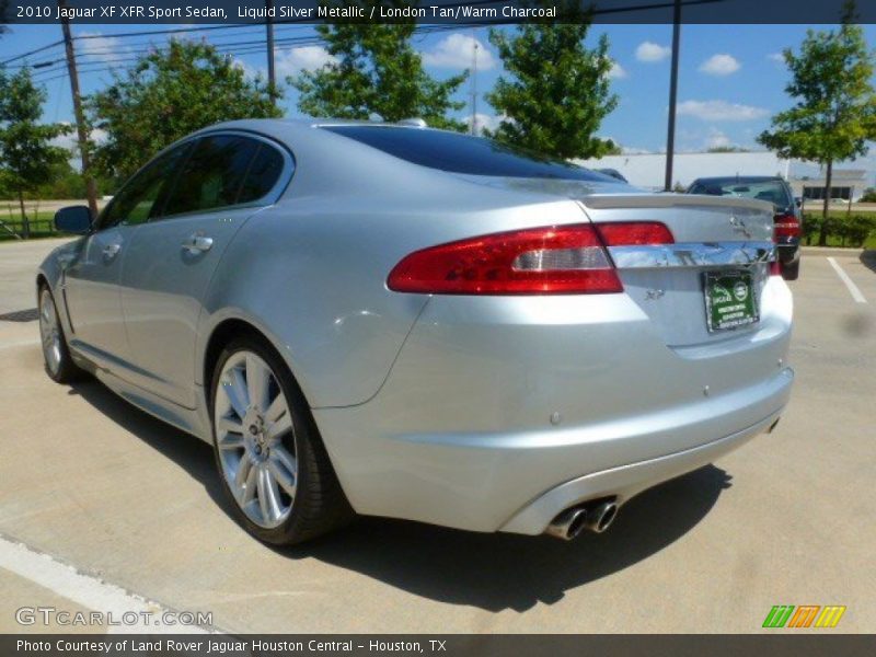 Liquid Silver Metallic / London Tan/Warm Charcoal 2010 Jaguar XF XFR Sport Sedan