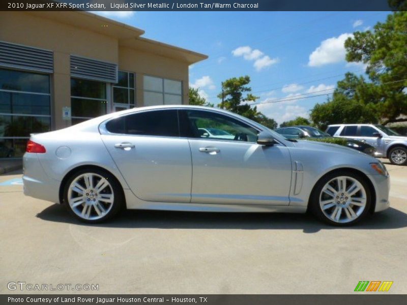 Liquid Silver Metallic / London Tan/Warm Charcoal 2010 Jaguar XF XFR Sport Sedan