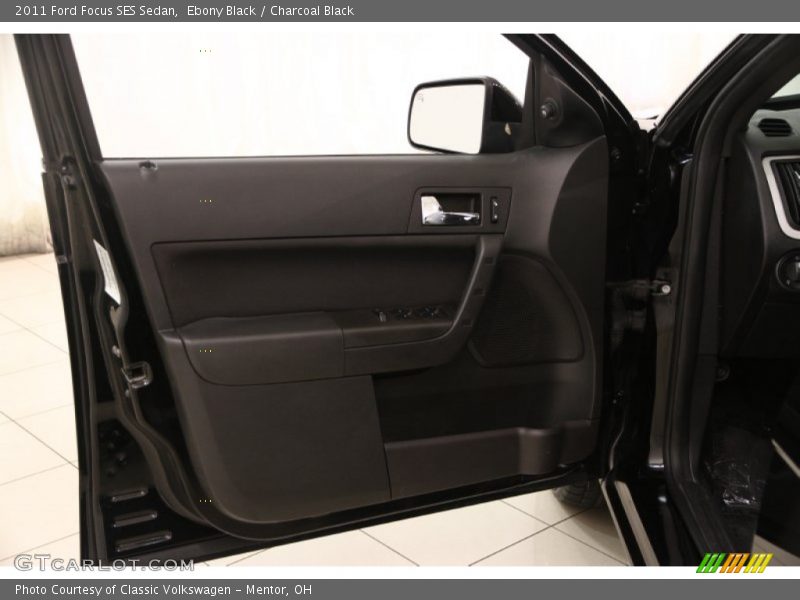 Ebony Black / Charcoal Black 2011 Ford Focus SES Sedan