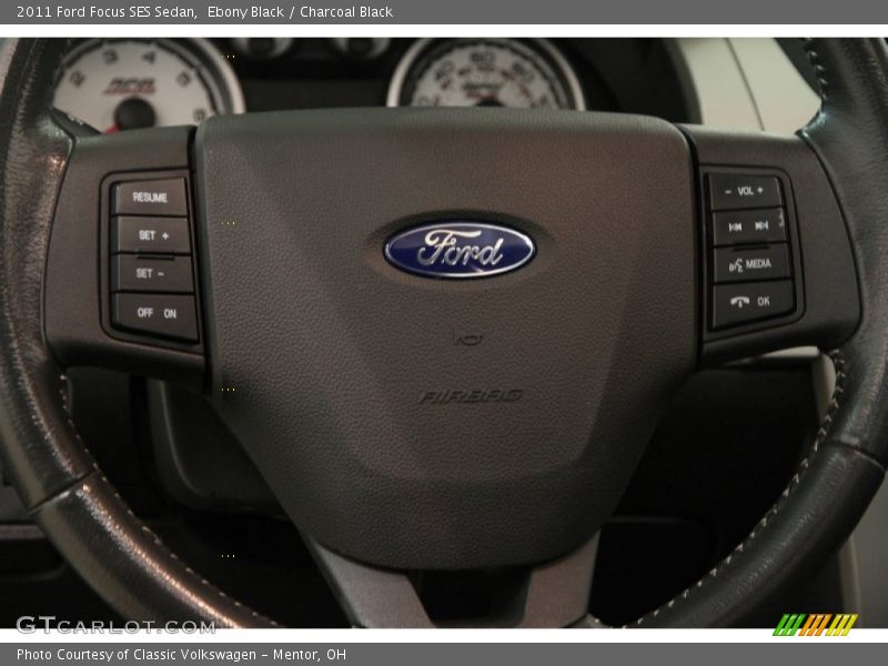 Ebony Black / Charcoal Black 2011 Ford Focus SES Sedan