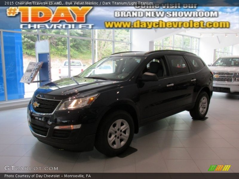 Blue Velvet Metallic / Dark Titanium/Light Titanium 2015 Chevrolet Traverse LS AWD