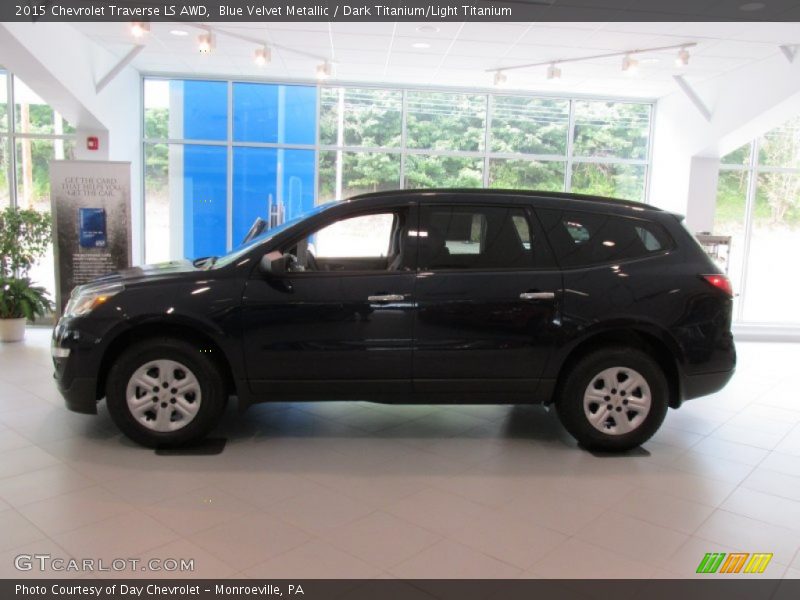 Blue Velvet Metallic / Dark Titanium/Light Titanium 2015 Chevrolet Traverse LS AWD