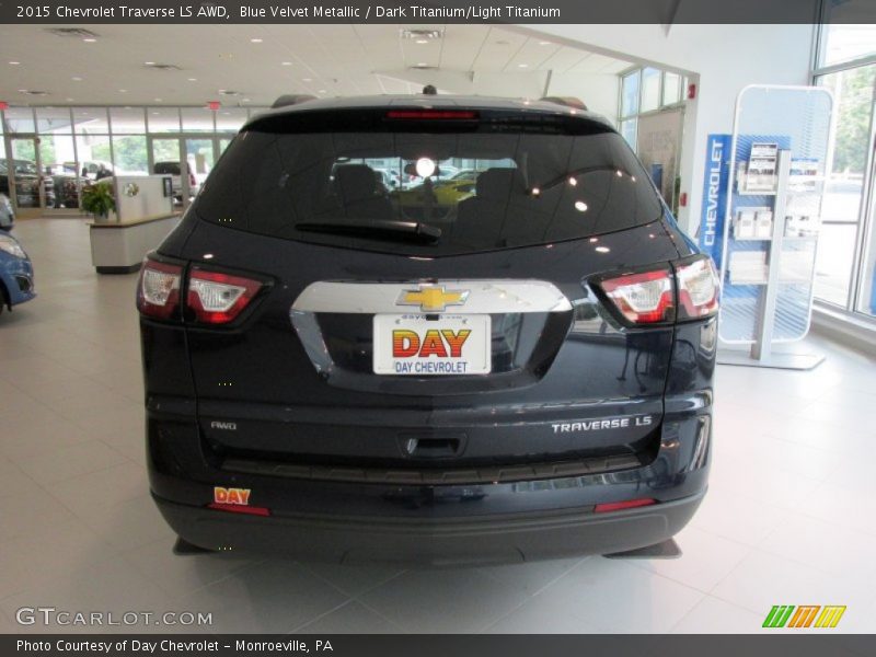 Blue Velvet Metallic / Dark Titanium/Light Titanium 2015 Chevrolet Traverse LS AWD