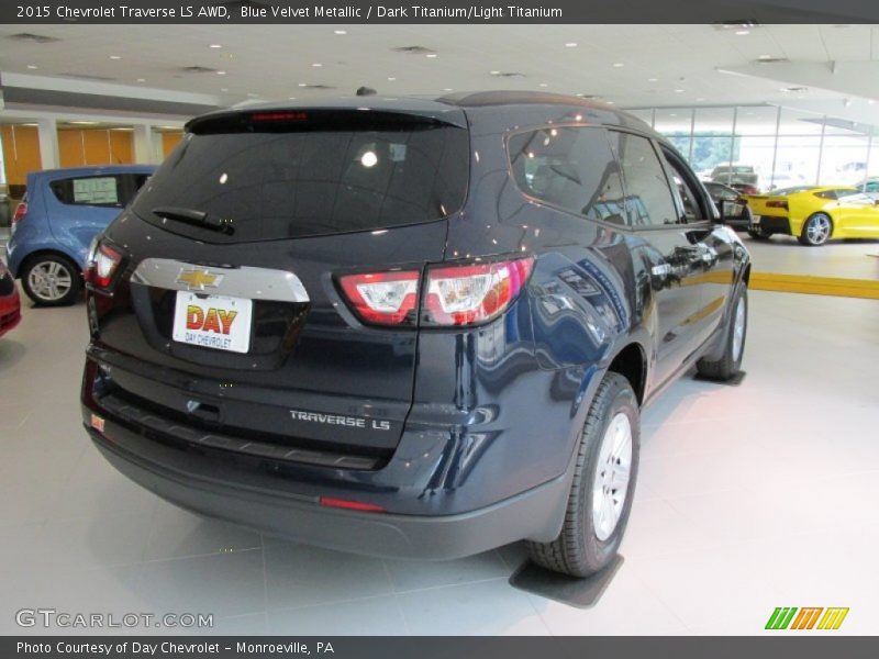 Blue Velvet Metallic / Dark Titanium/Light Titanium 2015 Chevrolet Traverse LS AWD