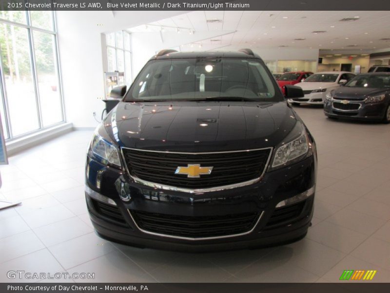 Blue Velvet Metallic / Dark Titanium/Light Titanium 2015 Chevrolet Traverse LS AWD