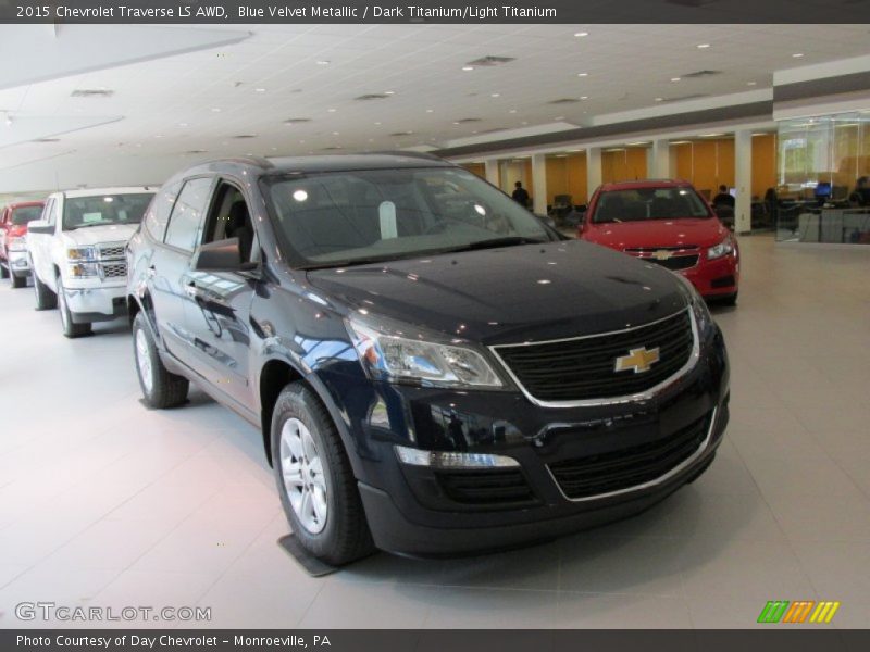 Blue Velvet Metallic / Dark Titanium/Light Titanium 2015 Chevrolet Traverse LS AWD