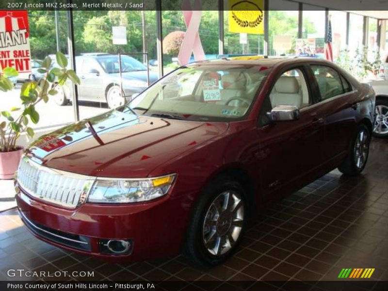 Merlot Metallic / Sand 2007 Lincoln MKZ Sedan