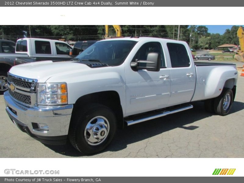 Summit White / Ebony 2012 Chevrolet Silverado 3500HD LTZ Crew Cab 4x4 Dually