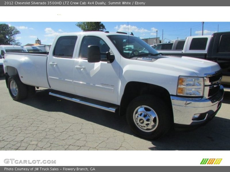 Summit White / Ebony 2012 Chevrolet Silverado 3500HD LTZ Crew Cab 4x4 Dually