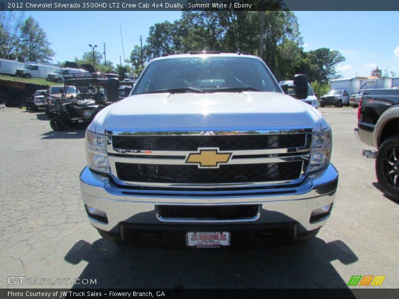 Summit White / Ebony 2012 Chevrolet Silverado 3500HD LTZ Crew Cab 4x4 Dually