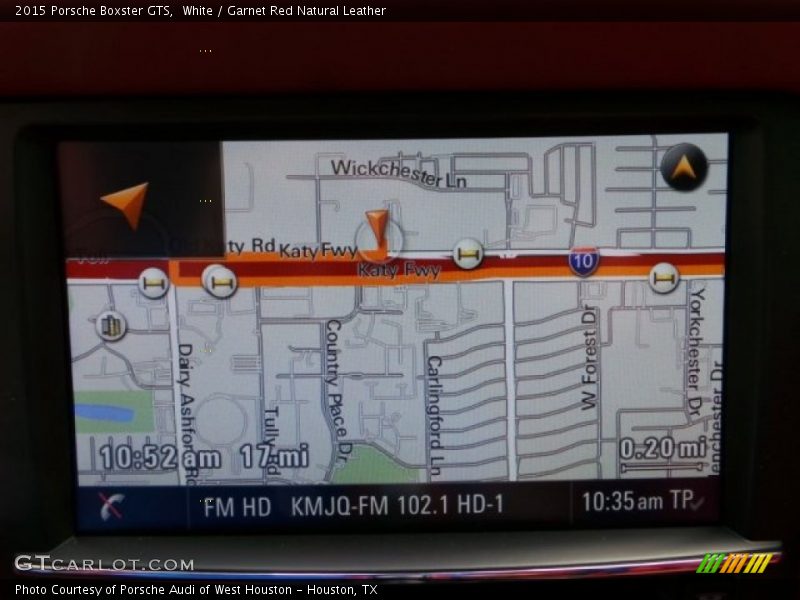 Navigation of 2015 Boxster GTS