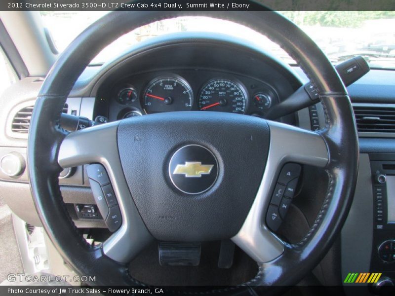 Summit White / Ebony 2012 Chevrolet Silverado 3500HD LTZ Crew Cab 4x4 Dually