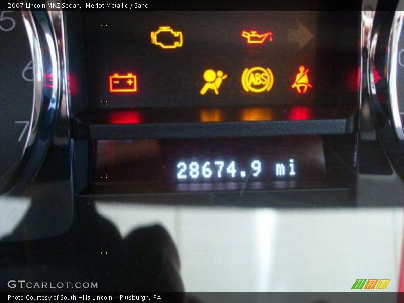 Merlot Metallic / Sand 2007 Lincoln MKZ Sedan