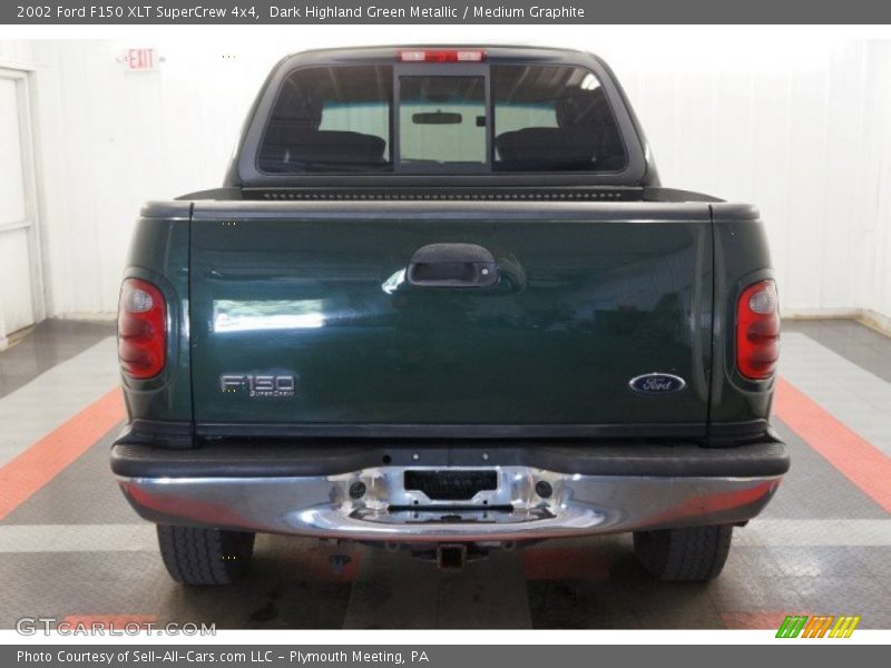 Dark Highland Green Metallic / Medium Graphite 2002 Ford F150 XLT SuperCrew 4x4