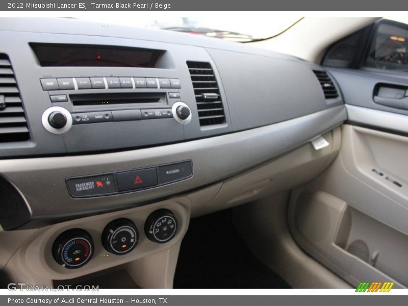 Dashboard of 2012 Lancer ES