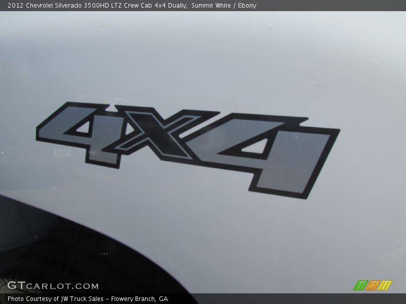 Summit White / Ebony 2012 Chevrolet Silverado 3500HD LTZ Crew Cab 4x4 Dually