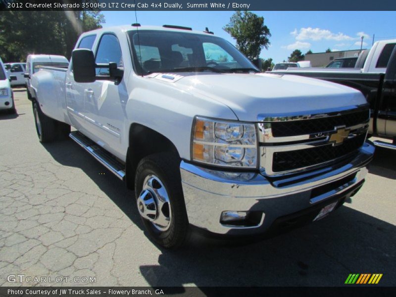 Summit White / Ebony 2012 Chevrolet Silverado 3500HD LTZ Crew Cab 4x4 Dually