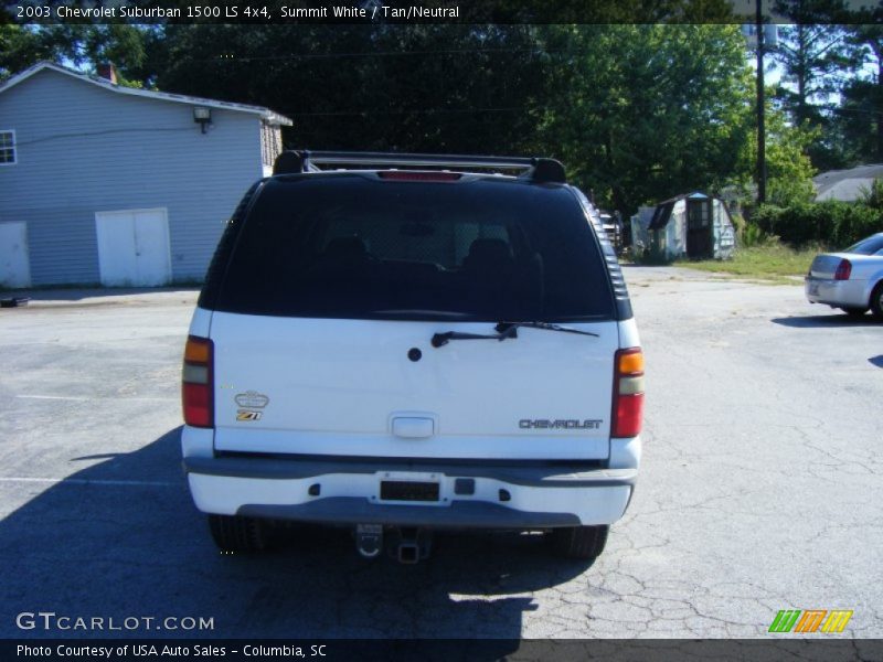 Summit White / Tan/Neutral 2003 Chevrolet Suburban 1500 LS 4x4