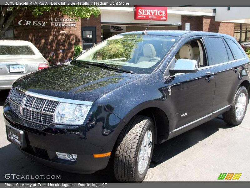 Dark Ink Blue Metallic / Medium Light Stone 2008 Lincoln MKX AWD